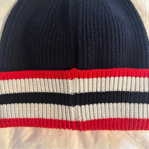 Hunter Valtameri Blue Stripe Ribbed Logo Beanie - Picture 5 of 11